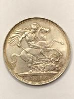 Munt zilver Groot Brittanië crown Victoria 1894  UNC, Enlèvement ou Envoi, Autres pays, Monnaie en vrac, Argent