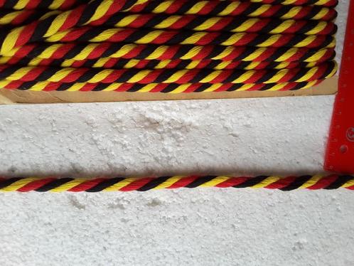 koord 11 mm Belgische driekleur zwart geel rood, Hobby en Vrije tijd, Naaien en Fournituren, Nieuw, Ophalen of Verzenden