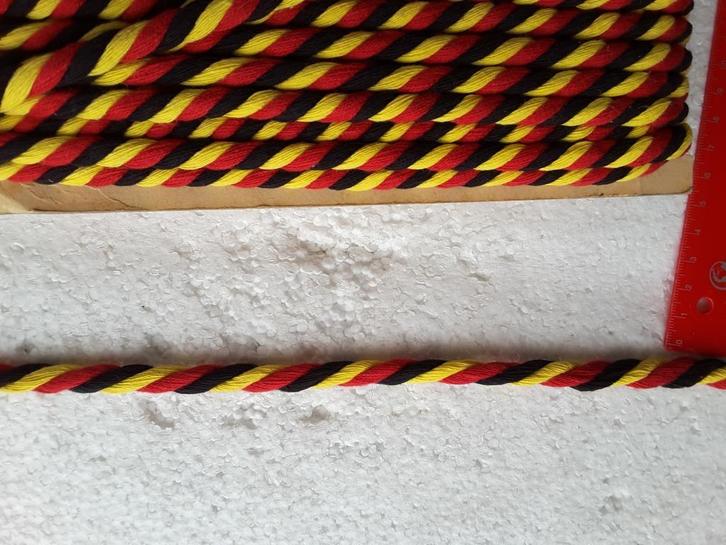 koord 11 mm Belgische driekleur zwart geel rood, Hobby en Vrije tijd, Naaien en Fournituren, Nieuw, Ophalen of Verzenden