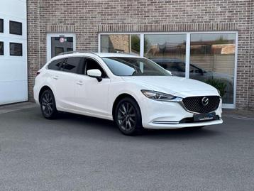 Mazda 6 SKY-G EXCLUSIVE LINE / Automaat / 73000km, Autos, Euro 6, Entreprise, Carnet d'entretien, Noir