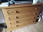 Meubles 4 tiroirs chêne, Maison & Meubles, Armoires | Commodes, Enlèvement, Comme neuf, Chêne