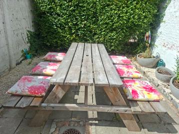 Picknicktafel tuintafel tuinbank hout beschikbaar voor biedingen