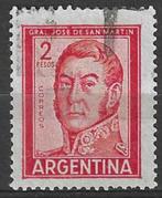 Argentinie 1959/1962 - Yvert 604B - Jose de San Martin (ST), Postzegels en Munten, Postzegels | Amerika, Verzenden, Gestempeld