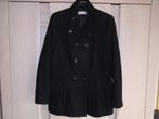zwarte mantel, Zwart, Maat 42/44 (L), Ophalen of Verzenden, Gedragen
