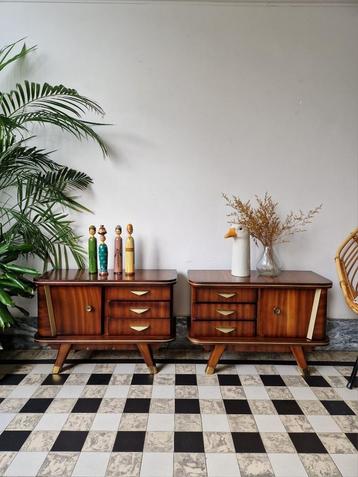 Vintage sixties nachtkastjes | kastjes retro beschikbaar voor biedingen