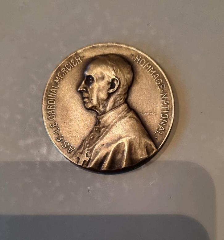 Kardinaal Mercier-medaille, Postzegels en Munten, Penningen en Medailles, Ophalen of Verzenden