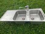 Afwasbak Inox met kraan, Ophalen, Gebruikt, Inox, Kraan
