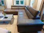 Versleten lederen salon Natuzzi - Editions, Huis en Inrichting, Ophalen, Gebruikt, Leer