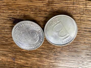 Zilveren munt Boudewijn, Setje, Zilver, Ophalen of Verzenden, Zilver