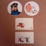 Tintin Hergé set van 4 zelfklevende stickers „Quick and Flup, Ophalen of Verzenden, Kuifje, Zo goed als nieuw, Plaatje, Poster of Sticker