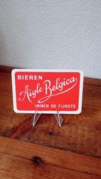 Brasserie bière ancienne carte à jouer Aigle-Belgica #2, Collections, Marques de bière, Panneau, Plaque ou Plaquette publicitaire