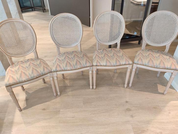 4 mooie klassieke stoelen, Maison & Meubles, Chaises, Tissus, Enlèvement