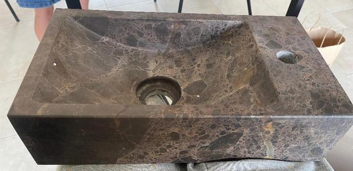 Handenwasser, Doe-het-zelf en Bouw, Sanitair, Zo goed als nieuw, Toilet, Steen, Ophalen