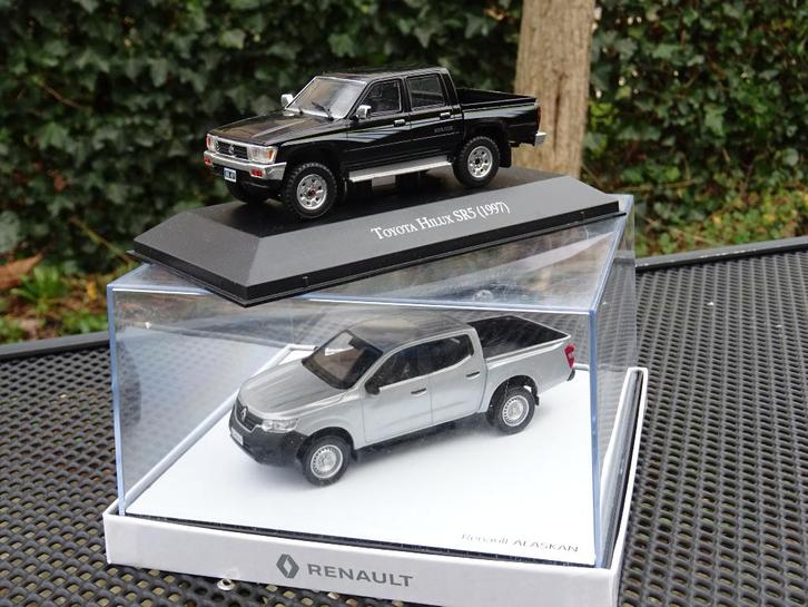 PickUp set:  Toyota Hi-Lux en Renault Alaskan - 1/43, Hobby en Vrije tijd, Modelauto's | 1:43, Nieuw, Auto, Ophalen of Verzenden