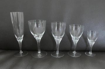 vintage glazenservies 10 stuks voor 5 verschillende dranken