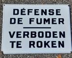 Groot emaille bord "verboden te roken", Antiek en Kunst, Antiek | Email, Ophalen of Verzenden