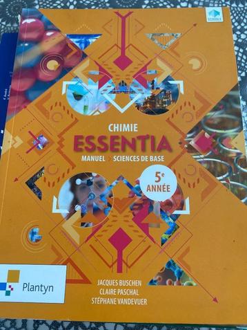 Manuel Essentia chimie sciences de base, Plantyn, Enlèvement, Secondaire, Chimie