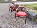 lot de 3 fauteuils club vintage, Enlèvement, Utilisé, Bois