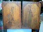 Gegraveerde houten panelen, Antiek en Kunst, Ophalen of Verzenden