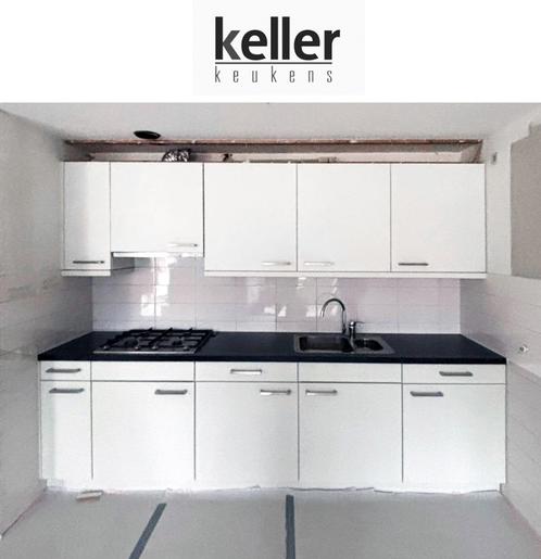 Recente, duurzame Keller rechte keuken 273 cm, zgan! Wit, Huis en Inrichting, Keuken | Complete keukens, Wit, Ophalen