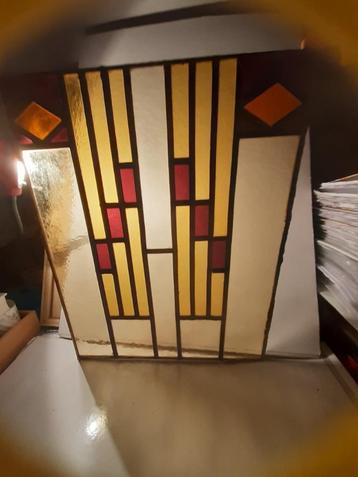 Art Deco glas in lood raam beschikbaar voor biedingen