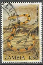 Zambia 1994 - Yvert 596 - Slangen - Tijgerslang (ST), Timbres & Monnaies, Timbres | Afrique, Zambie, Affranchi, Envoi