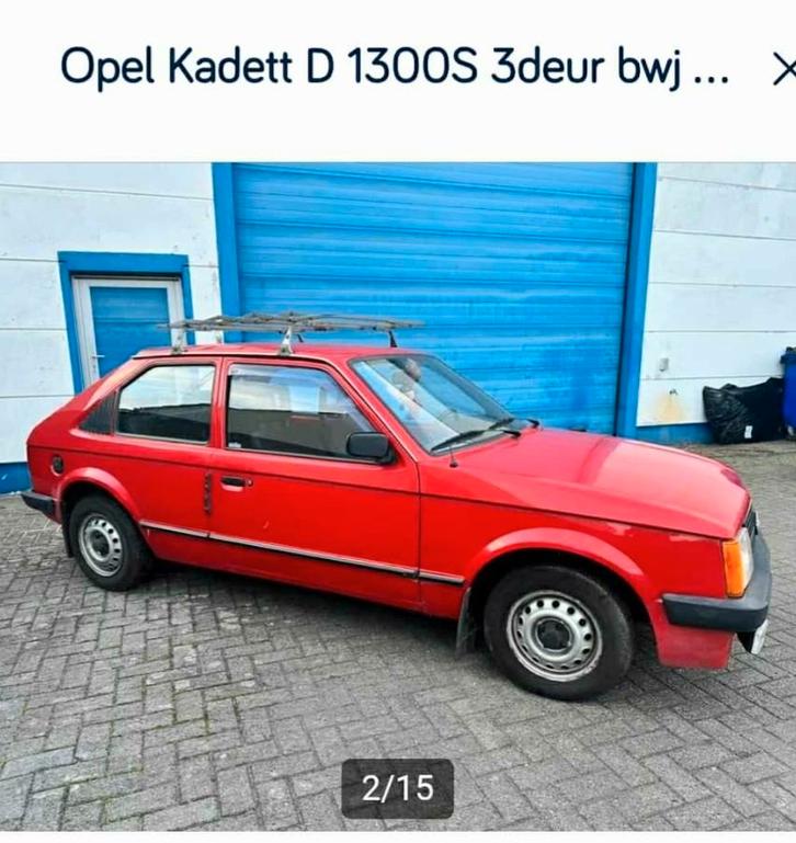 Opel kadett d 1.3s, Auto's, Oldtimers, Particulier, Opel, Benzine, 2 deurs, Handgeschakeld, Rood, Ophalen
