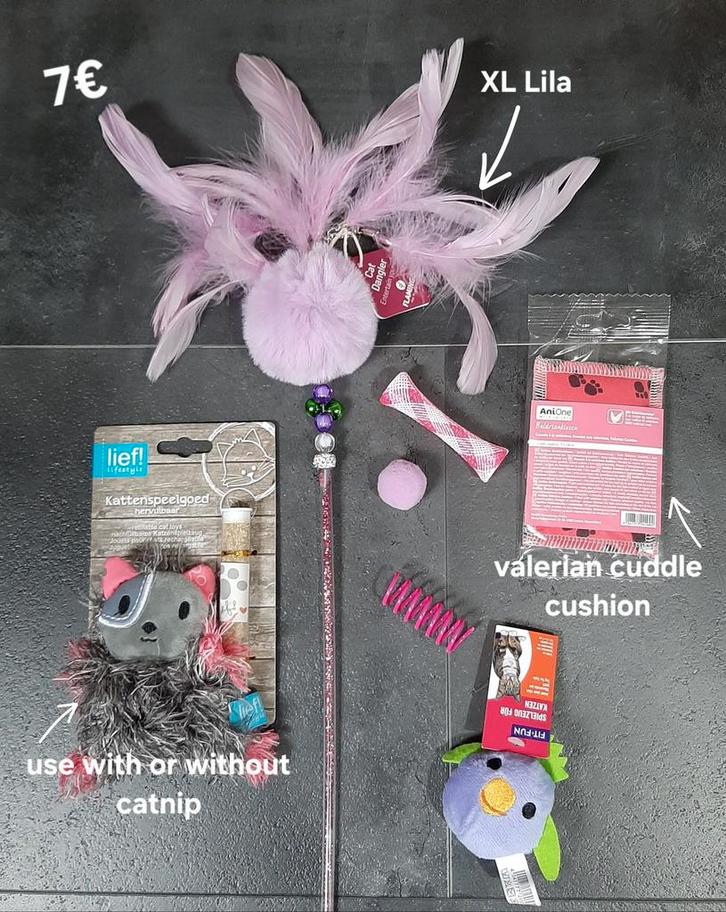 Kattenspeelgoed set nr 4, Dieren en Toebehoren, Kattenspeelgoed, Nieuw, Ophalen of Verzenden