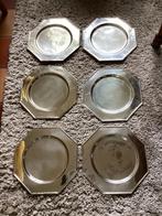 6 sous-assiettes en plaqué argent, Antiek en Kunst, Antiek | Zilver en Goud, Ophalen, Zilver