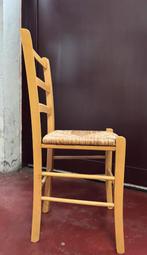4 stoelen met rieten zitvlak, Huis en Inrichting, Stoelen, Ophalen, Zo goed als nieuw, Riet of Rotan, Vier