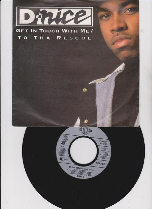 Gezochte HIP-Hop singel - D-Nice – Get In Touch With Me 1992, Cd's en Dvd's, Vinyl Singles, Zo goed als nieuw, Single, Hiphop en Rap