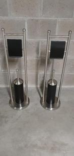 2 Toiletpapierhouders met borstel, Minder dan 50 cm, Overige typen, Nieuw, Ophalen of Verzenden