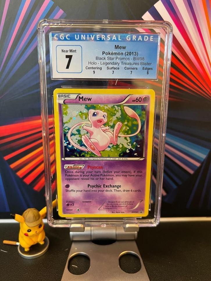 Mew (BW 98) - CGC 7, Hobby en Vrije tijd, Verzamelkaartspellen | Pokémon, Nieuw, Losse kaart, Ophalen of Verzenden