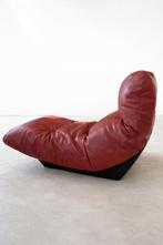 Fauteuil marsala ligne roset en cuir synthetique bordeaux, Enlèvement ou Envoi, Comme neuf, Noir