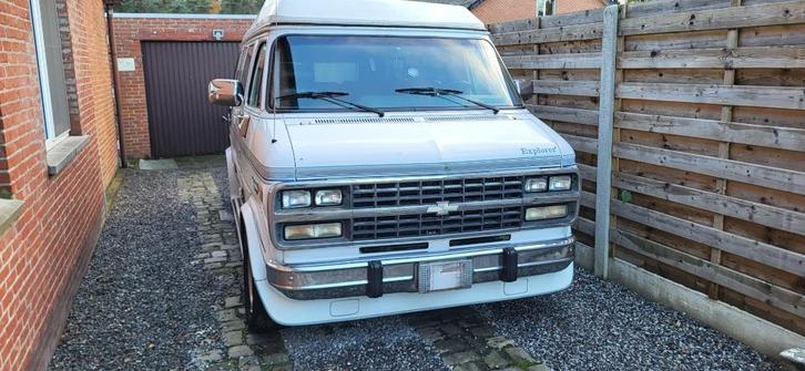 Chevy g20, Auto's, Chevrolet, Particulier, Chevy Van, Benzine, Overige carrosserie, Automaat, Wit, Grijs, Leder, Achterwielaandrijving