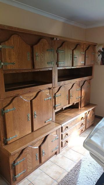 Buffet chêne, 200 cm ou plus, Comme neuf, Chêne, Avec tiroir(s)