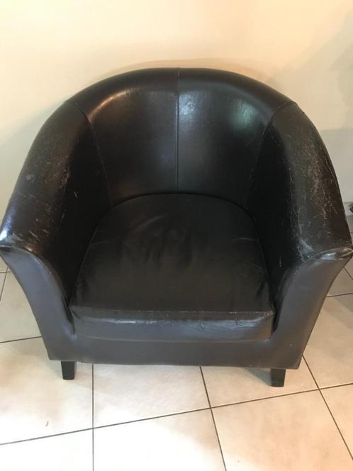 verweerd zeteltje in lederlook voor 15 euro, Huis en Inrichting, Fauteuils, Gebruikt, Ophalen