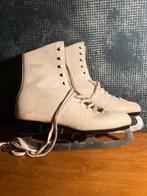 VINTAGE SCHAATSEN LUTRA WIT LEDER MAAT 41, Sport en Fitness, Schaatsen, Ophalen of Verzenden, Gebruikt