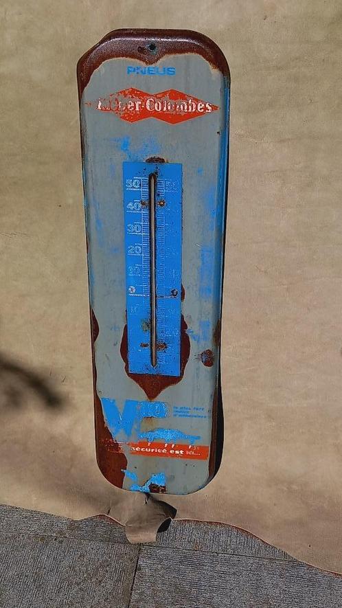 Panneau d'affichage thermomètre des années 1960 Pneus Kleber, Collections, Marques & Objets publicitaires, Utilisé, Panneau publicitaire