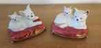 Deux figurines vintage en duo, chats et chiens, prix pour le, Enlèvement ou Envoi