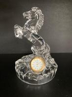 Horloge cheval en verre moulé, Collections, Enlèvement ou Envoi, Comme neuf