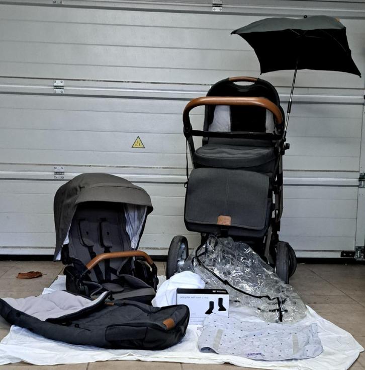 Kinderwagen Mutsy Nio, Kinderen en Baby's, Kinderwagens en Combinaties, Zo goed als nieuw, Kinderwagen, Mutsy, Met reiswieg, Verstelbare duwstang