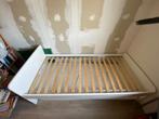 Stevig wit eenpersoonsbed, Huis en Inrichting, Slaapkamer | Bedden, Ophalen, Gebruikt, Eenpersoons, Wit