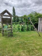 Speeltoestel tuin met schommel - touwladder - glijbaan, Ophalen, Gebruikt