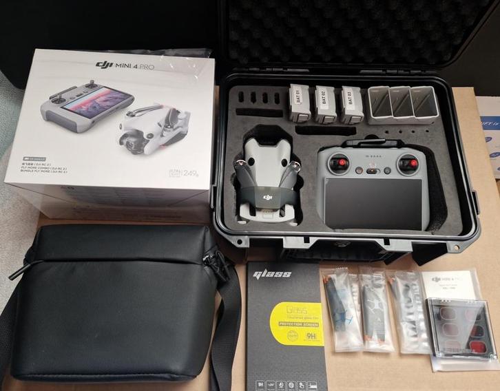 DJI Mini 4PRO fly more + hardcase + Set ND filters, Audio, Tv en Foto, Drones, Zo goed als nieuw, Cameradrone, Topkwaliteit, DJI