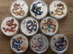 Complete set - 2024 Lunar dragon - 9 x 1 oz coloured silver, Ophalen of Verzenden, Zilver