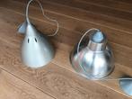 2 moderne aluminium lampen, Huis en Inrichting, Ophalen of Verzenden, Gebruikt, Metaal