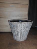 Grote rieten mand, Ophalen, Gebruikt, Rond