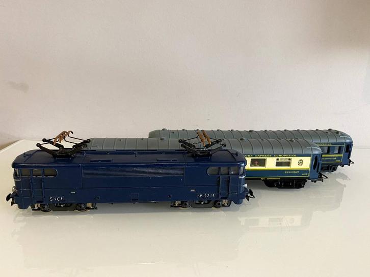 HO Jouef treinset BB 9201 SNCF & 2 rijtuigen (695), Hobby en Vrije tijd, Modeltreinen | H0, Gebruikt, Treinset, Gelijkstroom, Jouef