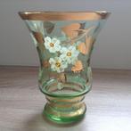 Vintage vaas met goudkleurige versieringen, Ophalen of Verzenden